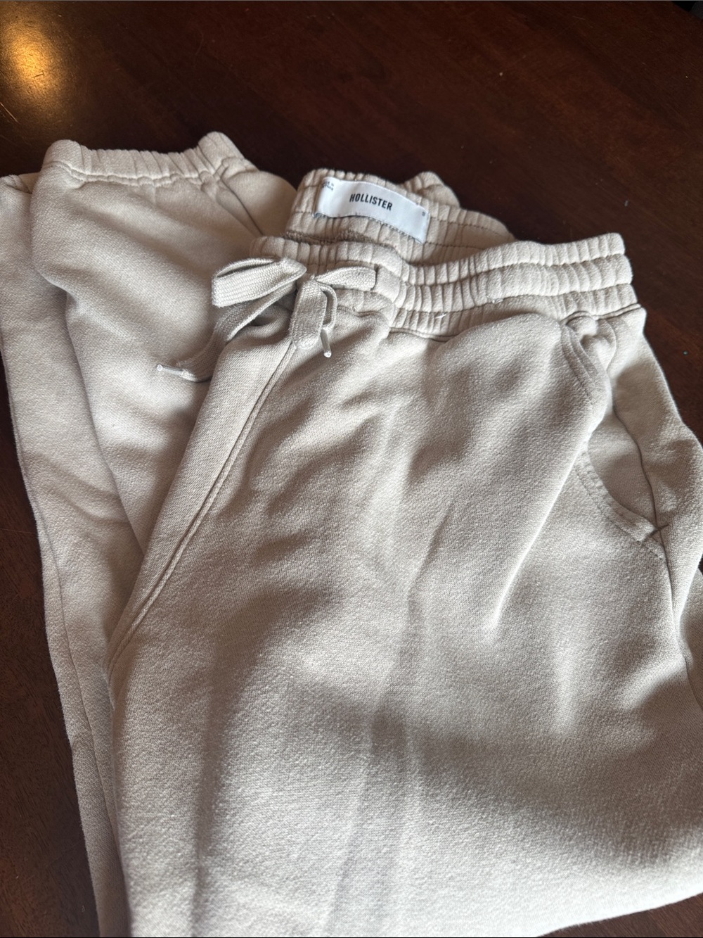 Hollister Mens Taupe Drawstring Joggers